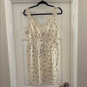 Cotton On Floral Lace-Trimmed Dress